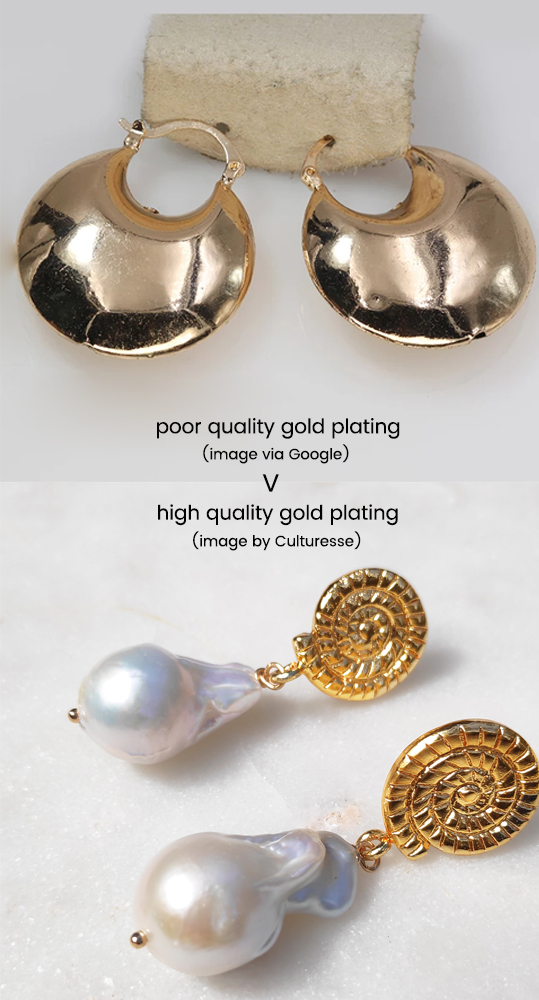 Gold plated online earrings with price